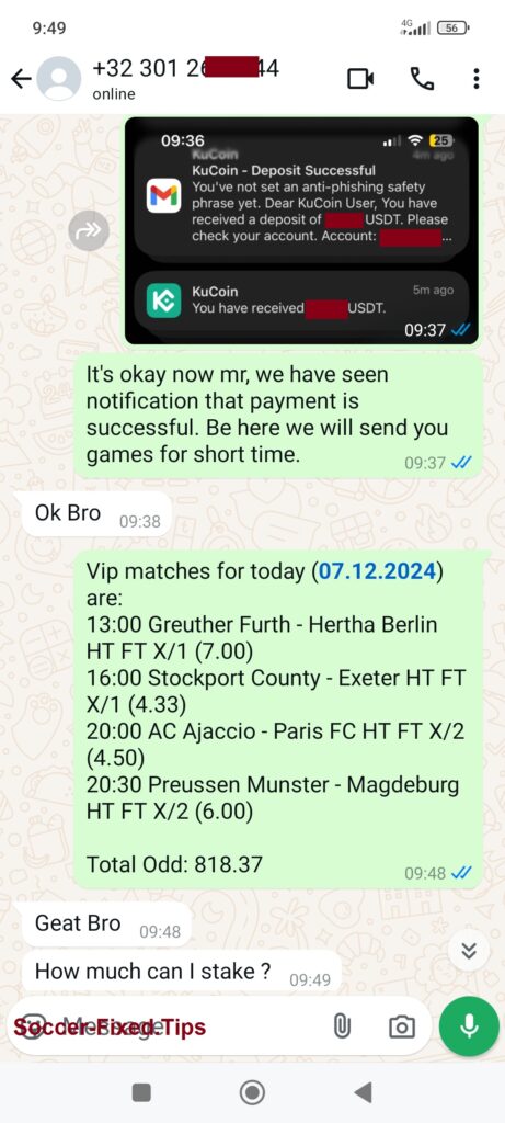 Accumulator Football Betting Matches, Four Fixed Games Ticket