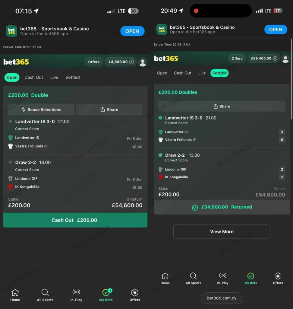soccer fixed matches