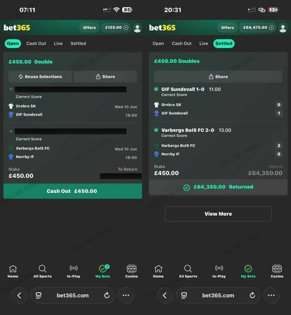 soccer fixed matches