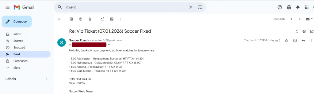 HT/FT Fixed Matches, Free Fixed Matches, Correct Score Fixed Matches