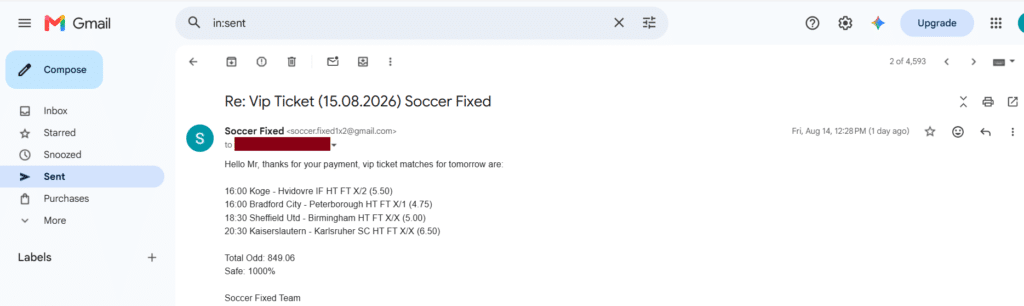 fixed matches today