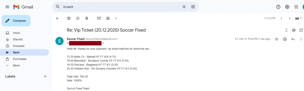 Fixed Football Game, VIP Ticket Fixed Matches, Winning tips 1×2 predictions